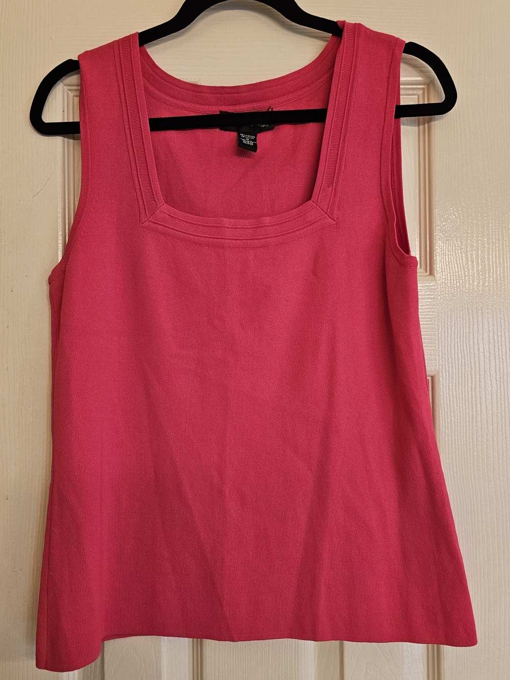 Cable & Gauge Hot Pink Square Neck Tank Top